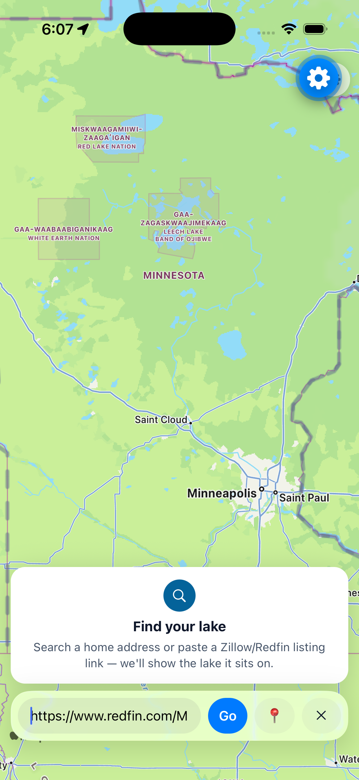 Search by address or listing URL